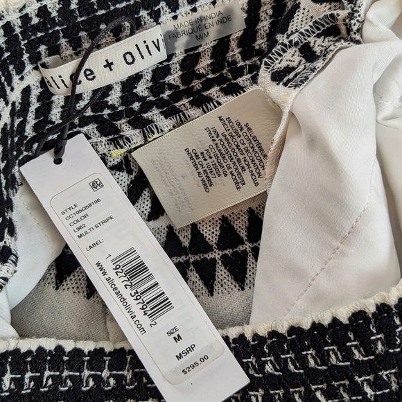 alice + olivia Courtney Pants Jogger Embroidered Cotton High Waist Multi M NWT - Picture 16 of 16